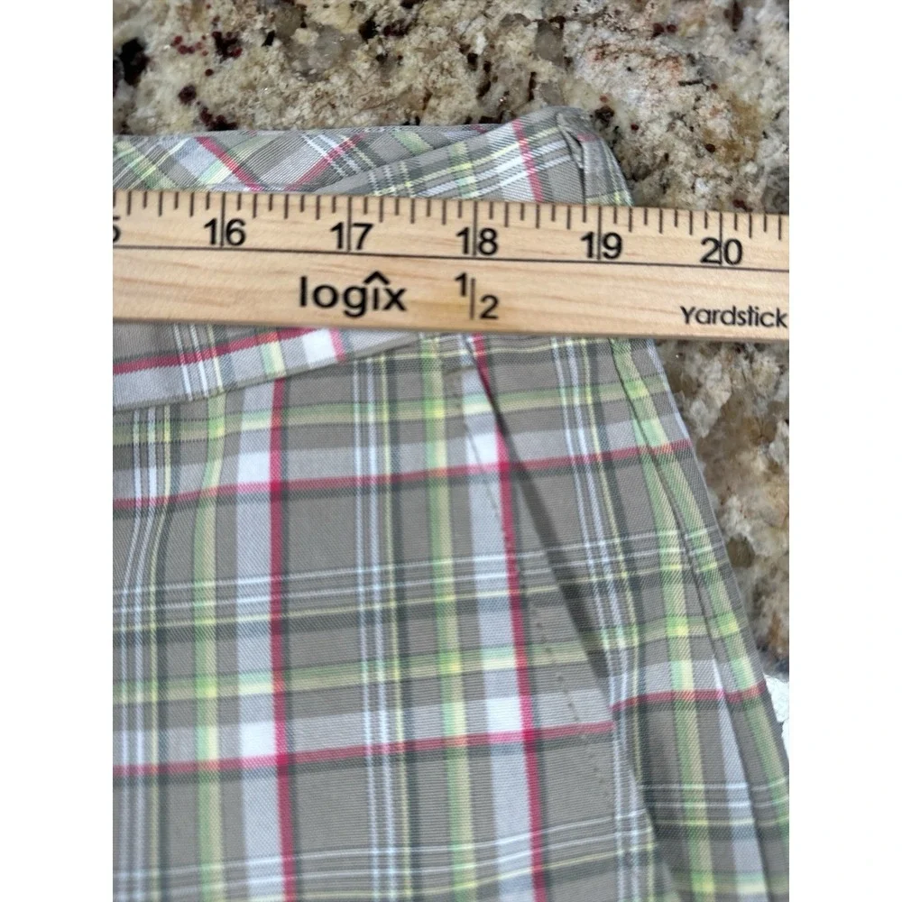 Gold Label Roundtree & Yorke Mens Chino Shorts Size 38 Plaid‎ Golf Tennis Cotton